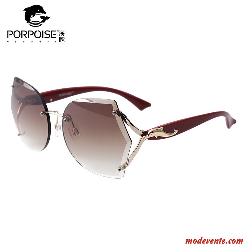 Lunettes De Soleil Femme Rétro Tendance Réseau Tir De Rue Le Nouveau Dégradé Rouge Violet