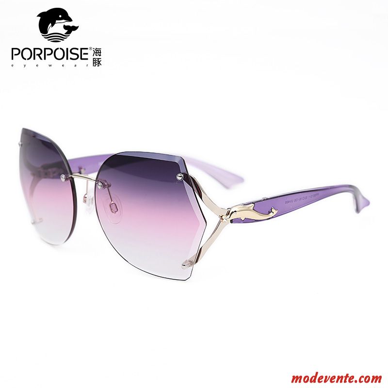 Lunettes De Soleil Femme Rétro Tendance Réseau Tir De Rue Le Nouveau Dégradé Rouge Violet