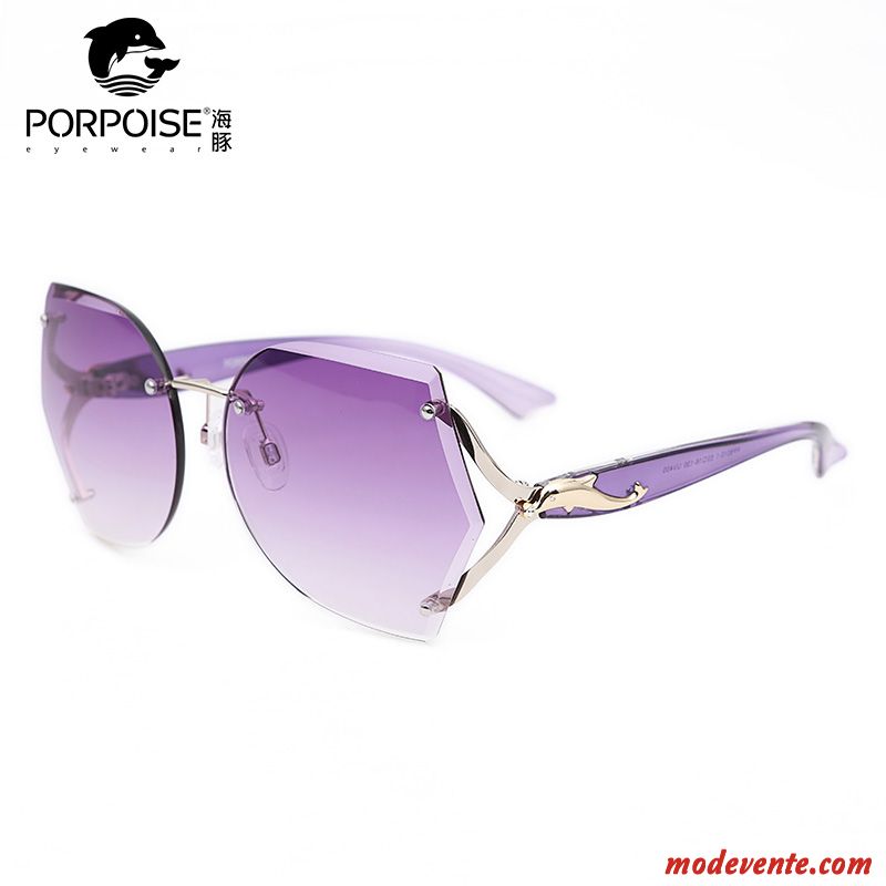 Lunettes De Soleil Femme Rétro Tendance Réseau Tir De Rue Le Nouveau Dégradé Rouge Violet