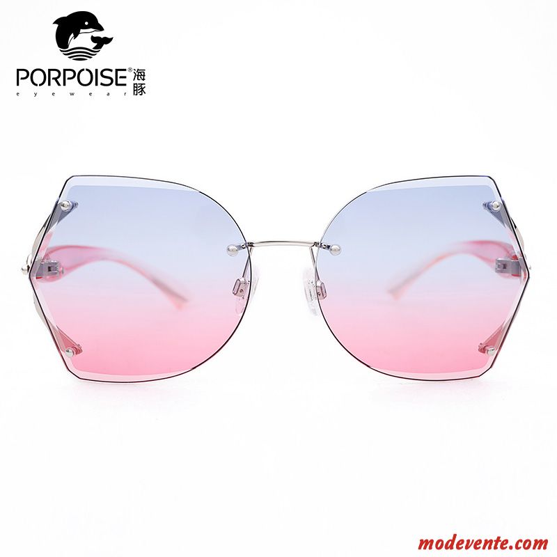 Lunettes De Soleil Femme Rétro Tendance Réseau Tir De Rue Le Nouveau Dégradé Rouge Violet