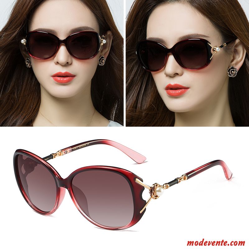 Lunettes De Soleil Femme Tendance Célébrité Le Nouveau Myopie Réseau Visage Rond Bleu Rouge