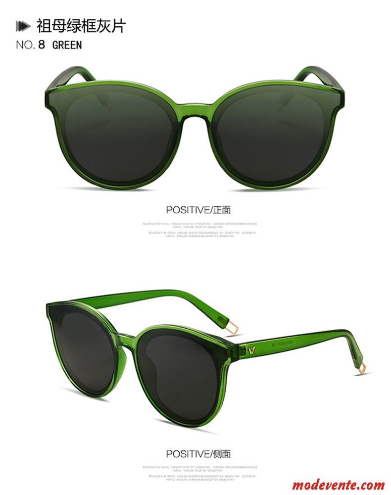 Lunettes De Soleil Femme Tendance Personnalité Rétro Mince Mode Gros Violet Vert Gris