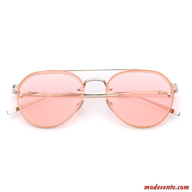 Lunettes De Soleil Femme Tendance Réseau Été Crème Solaire Élégant Mode Coloré Blanc Rouge Rose