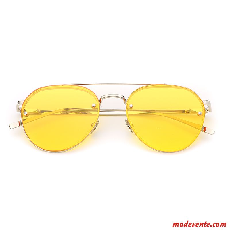 Lunettes De Soleil Femme Tendance Réseau Été Crème Solaire Élégant Mode Coloré Blanc Rouge Rose