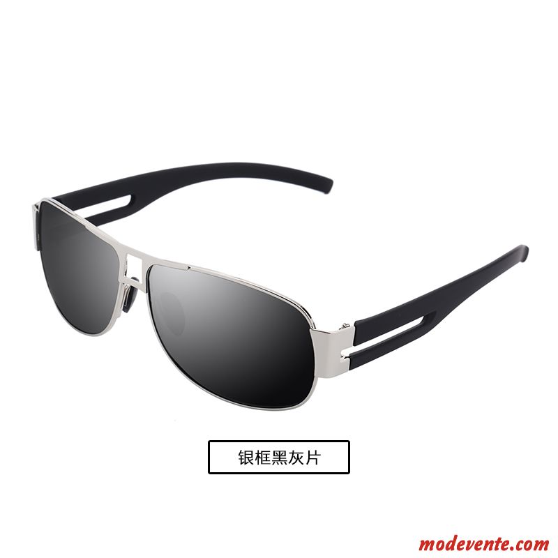 Lunettes De Soleil Homme Aviateur Conduire Gros Le Nouveau Tendance Noir Gris