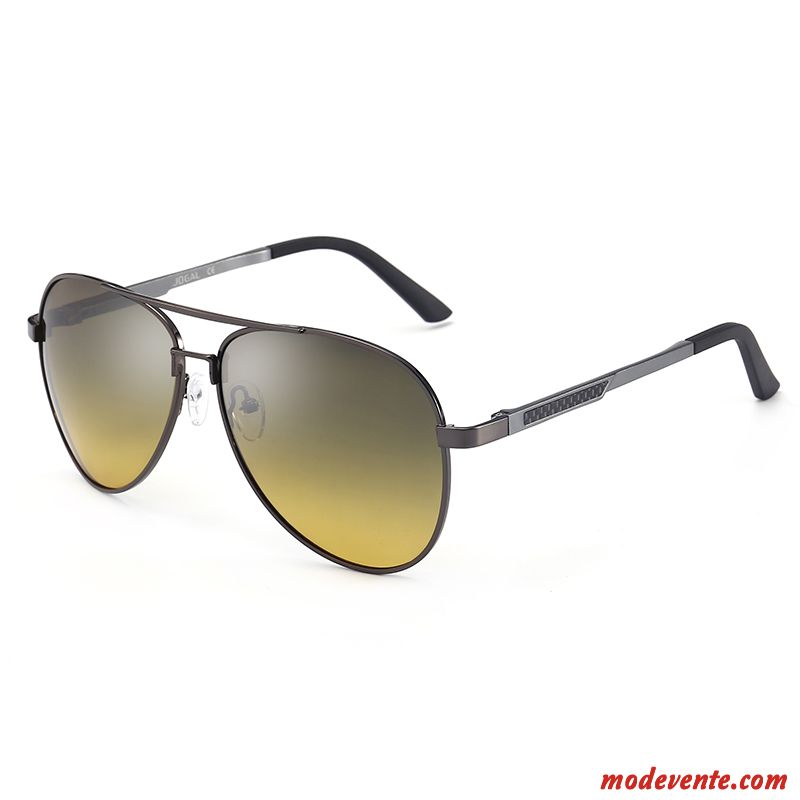 Lunettes De Soleil Homme Aviateur Le Nouveau Chauffeur Mode Tendance Conduire Noir Gris