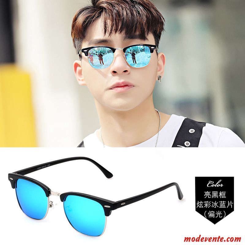 Lunettes De Soleil Homme Coloré Femme Tendance Conduire Le Nouveau Polarisant Bleu Noir