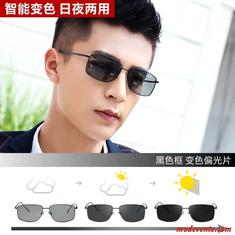 Lunettes De Soleil Homme Conduire Femme Personnalité Tendance Visage Rond Chauffeur Bleu