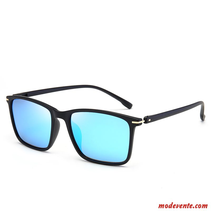 Lunettes De Soleil Homme Conduire Le Nouveau Rétro Super Léger Tendance Femme Bleu Noir