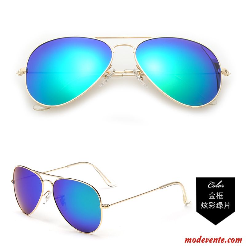 Lunettes De Soleil Homme Conduire Modèles Féminins Tendance Coloré Aviateur Chauffeur Argent