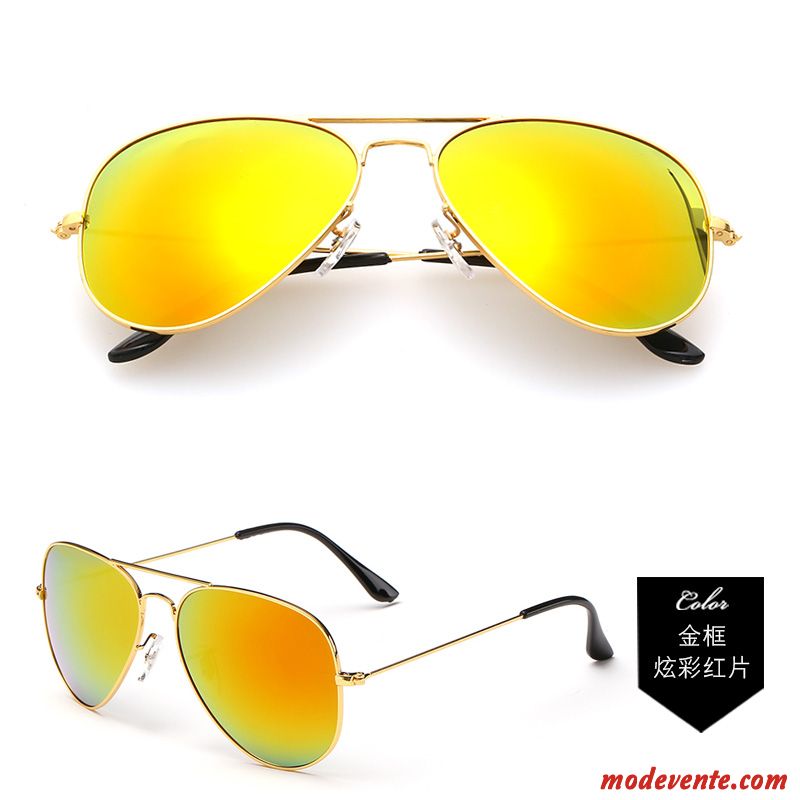 Lunettes De Soleil Homme Conduire Modèles Féminins Tendance Coloré Aviateur Chauffeur Argent