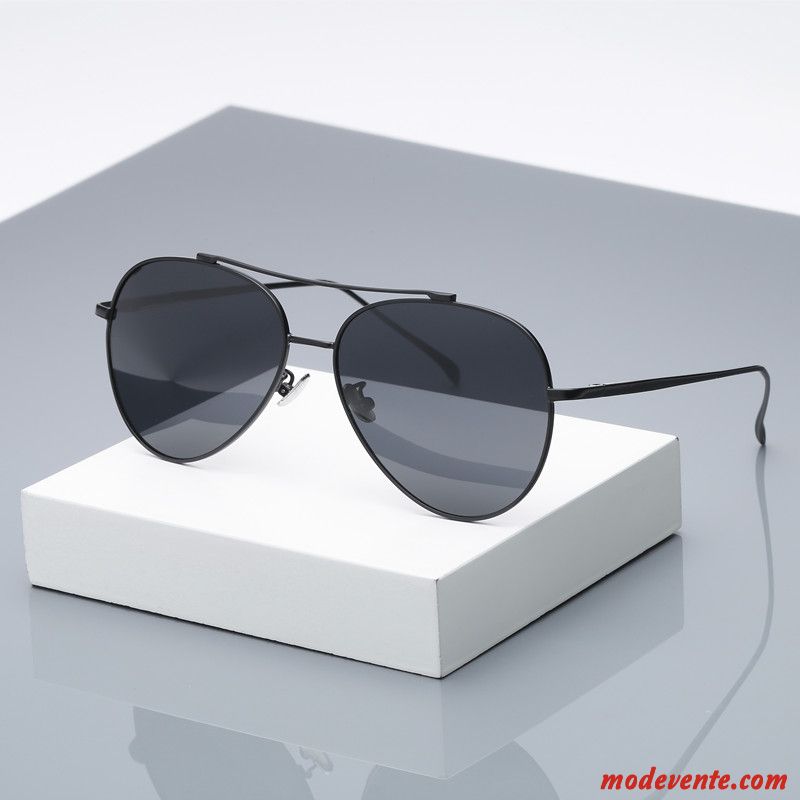 Lunettes De Soleil Homme Conduire Rétro Aviateur Femme Tendance Argent