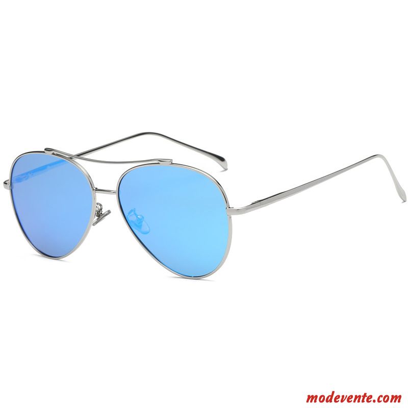 Lunettes De Soleil Homme Conduire Rétro Aviateur Femme Tendance Argent