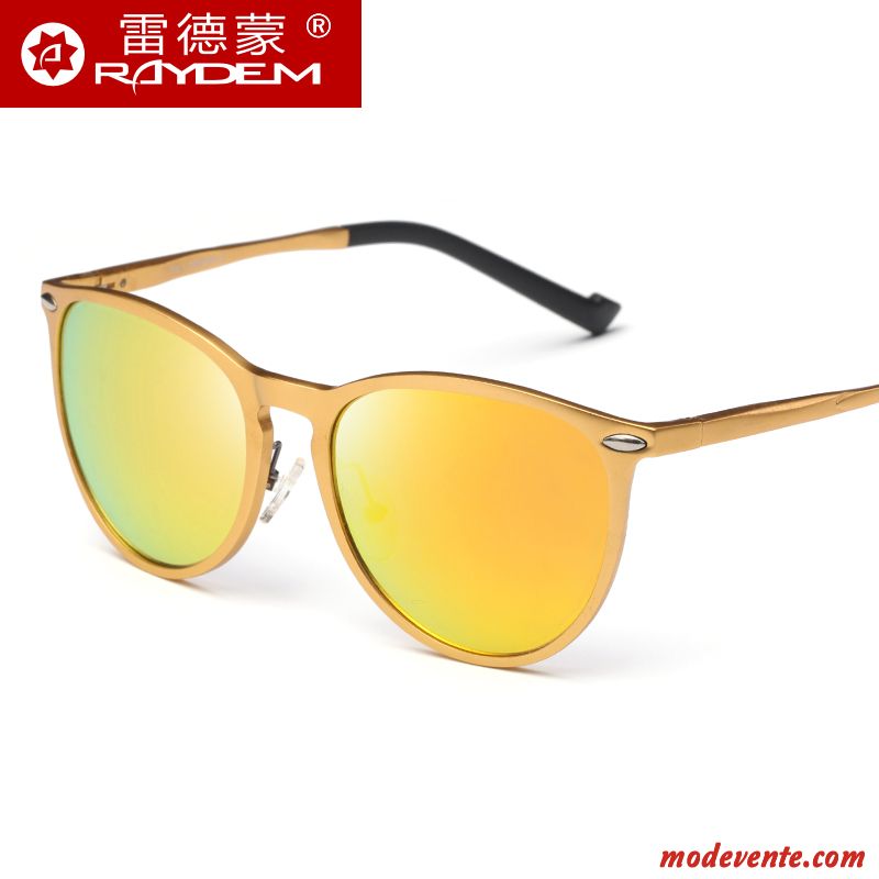 Lunettes De Soleil Homme Conduire Tendance Chauffeur Rétro Personnalité Le Nouveau Gris