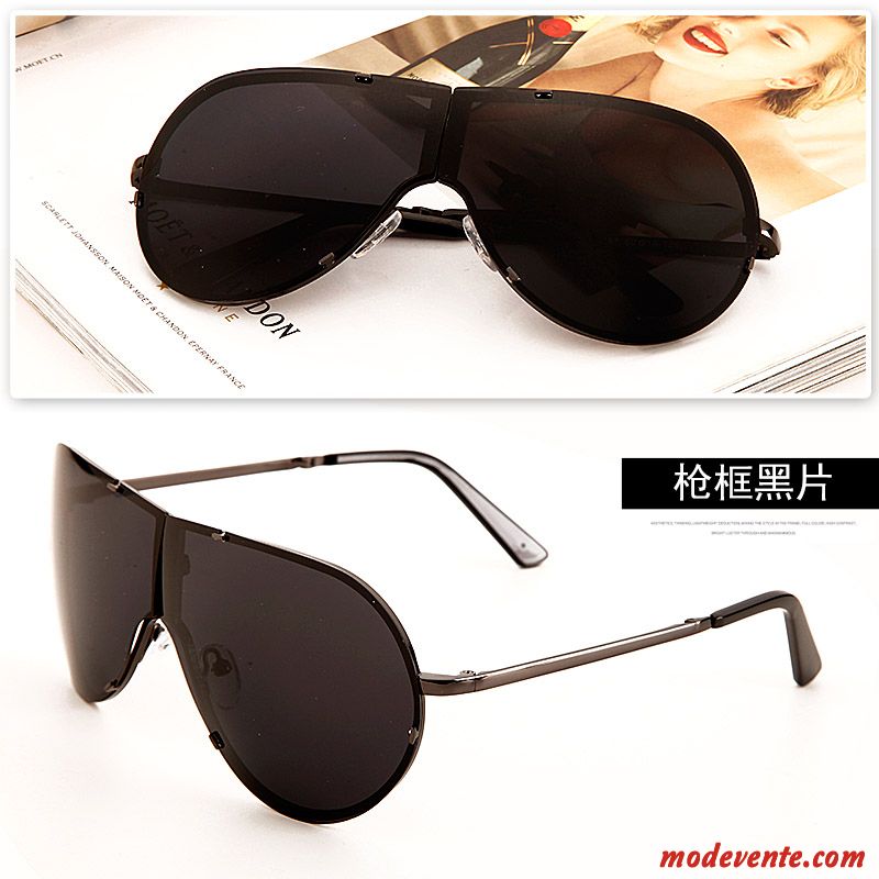 Lunettes De Soleil Homme Le Nouveau Tendance Femme Personnalité Gros Aviateur Or