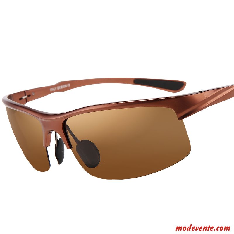 Lunettes De Soleil Homme Magnésium D'aluminium Conduire Pêche Tendance Chauffeur Vision Nocturne