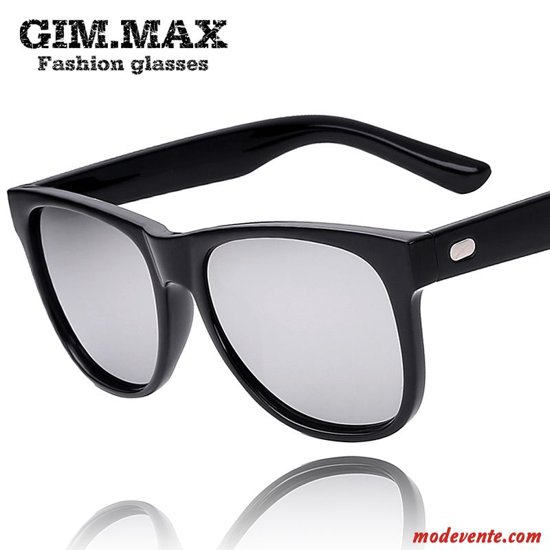 Lunettes De Soleil Homme Personnalité Tendance Coloré Réfléchissant Rétro Amoureux Bleu Noir