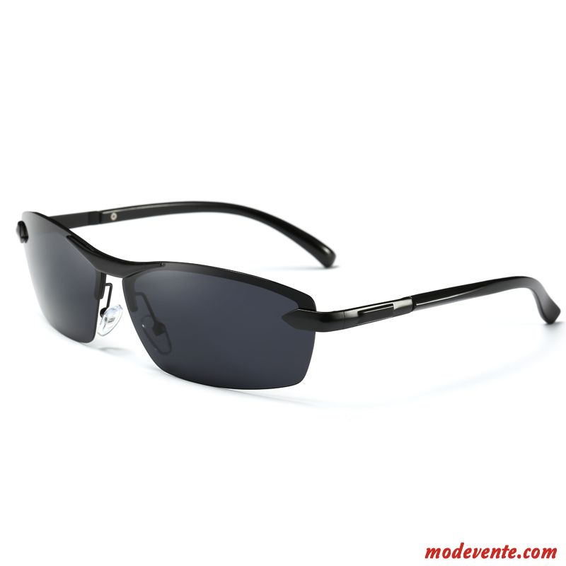 Lunettes De Soleil Homme Polarisant Conduire Femme Vision Nocturne Chauffeur Noir Gris