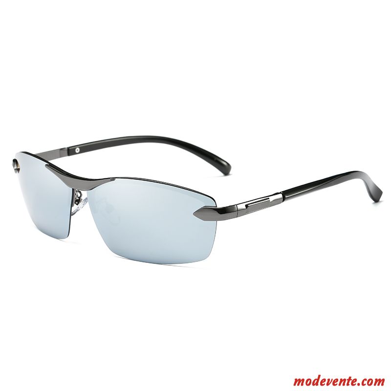 Lunettes De Soleil Homme Polarisant Conduire Femme Vision Nocturne Chauffeur Noir Gris