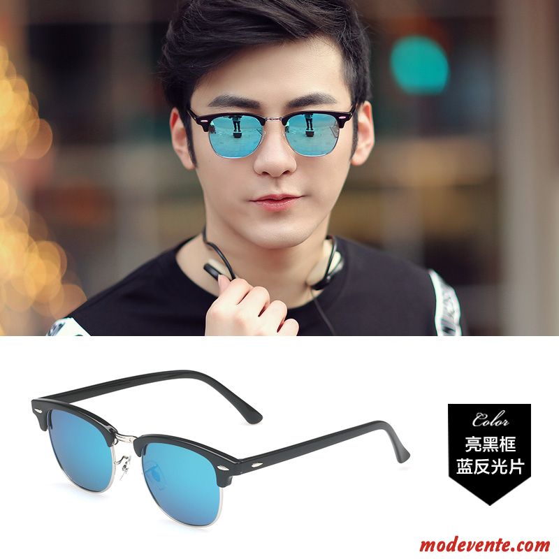 Lunettes De Soleil Homme Polarisant Conduire Tendance Réfléchissant Le Nouveau Femme Bleu Noir