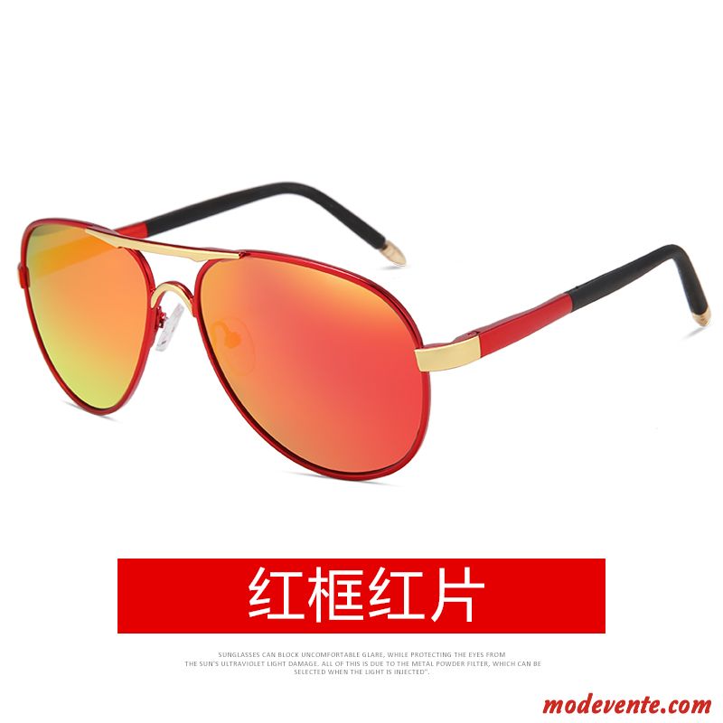 Lunettes De Soleil Homme Pêche Chauffeur Personnalité Conduire Aviateur Tendance Violet