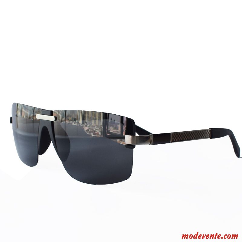 Lunettes De Soleil Homme Simple All-match Visage Rond Personnalité Nouvelles Arrivées Tendance Noir Or Gris