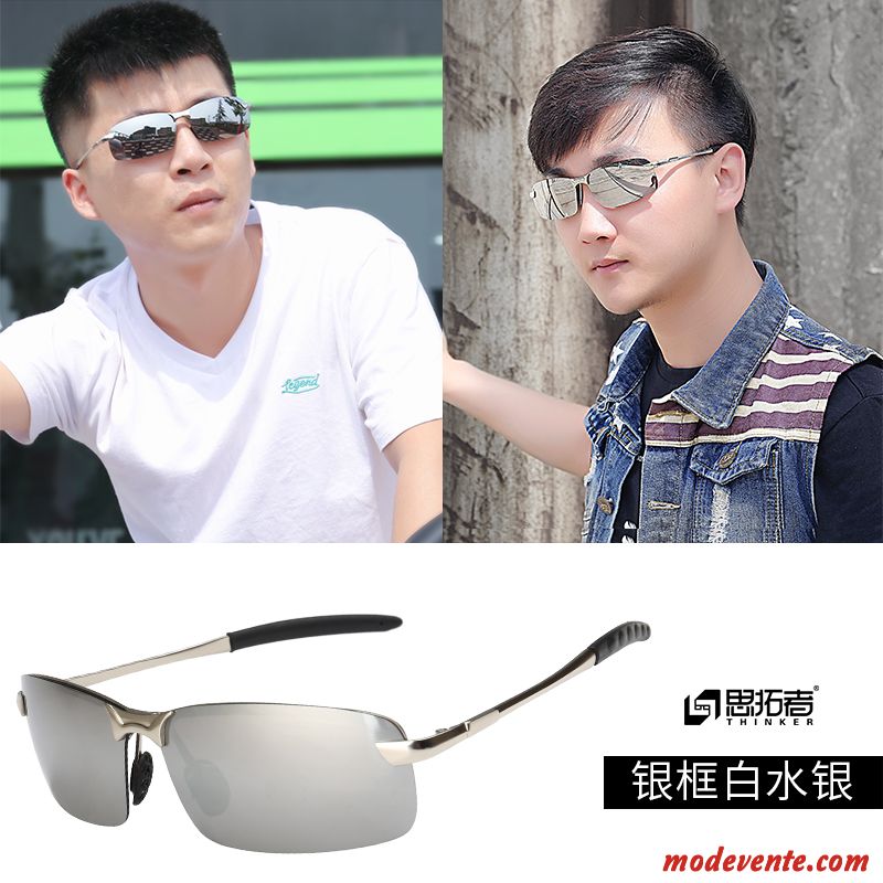 Lunettes De Soleil Homme Tendance Carré Conduire Chauffeur Le Nouveau Longue Noir