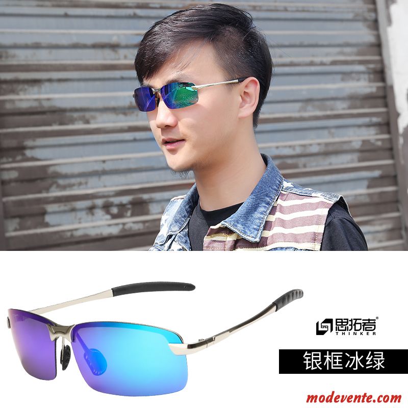 Lunettes De Soleil Homme Tendance Carré Conduire Chauffeur Le Nouveau Longue Noir