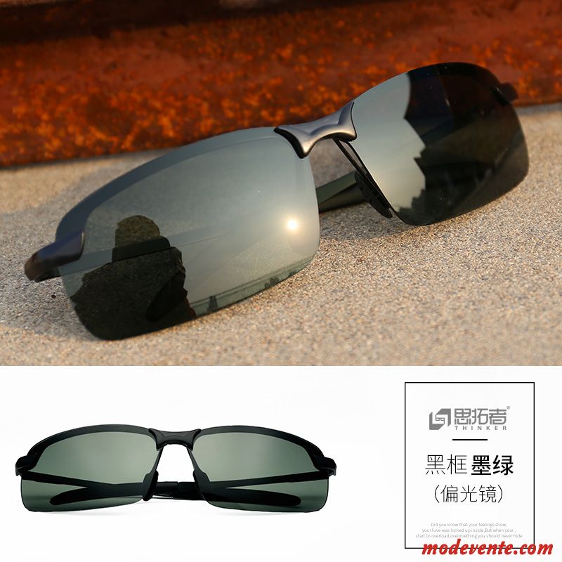 Lunettes De Soleil Homme Tendance Carré Conduire Chauffeur Le Nouveau Longue Noir