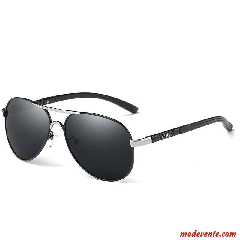 Lunettes De Soleil Homme Tendance Conduire Myopie Aviateur Femme Chauffeur Bleu Argent