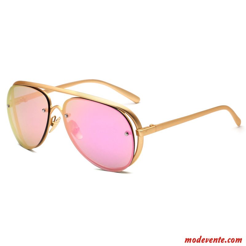 Lunettes De Soleil Homme Tendance Europe Tissu Le Nouveau Femme Mode Rose Or Gris