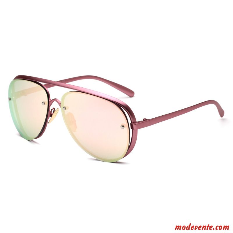 Lunettes De Soleil Homme Tendance Europe Tissu Le Nouveau Femme Mode Rose Or Gris