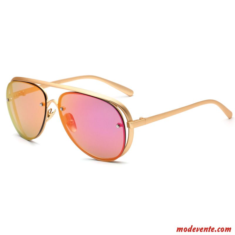 Lunettes De Soleil Homme Tendance Europe Tissu Le Nouveau Femme Mode Rose Or Gris