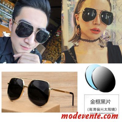 Lunettes De Soleil Homme Tendance Femme Le Nouveau Conduire Personnalité Aviateur Argent