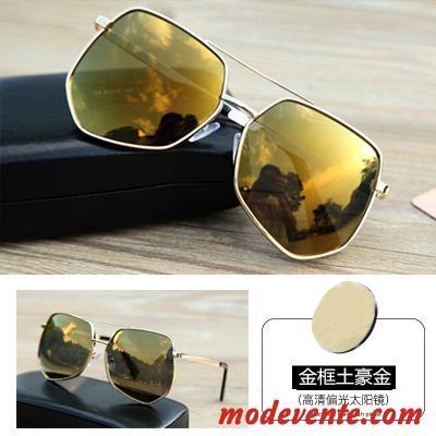 Lunettes De Soleil Homme Tendance Femme Le Nouveau Conduire Personnalité Aviateur Argent