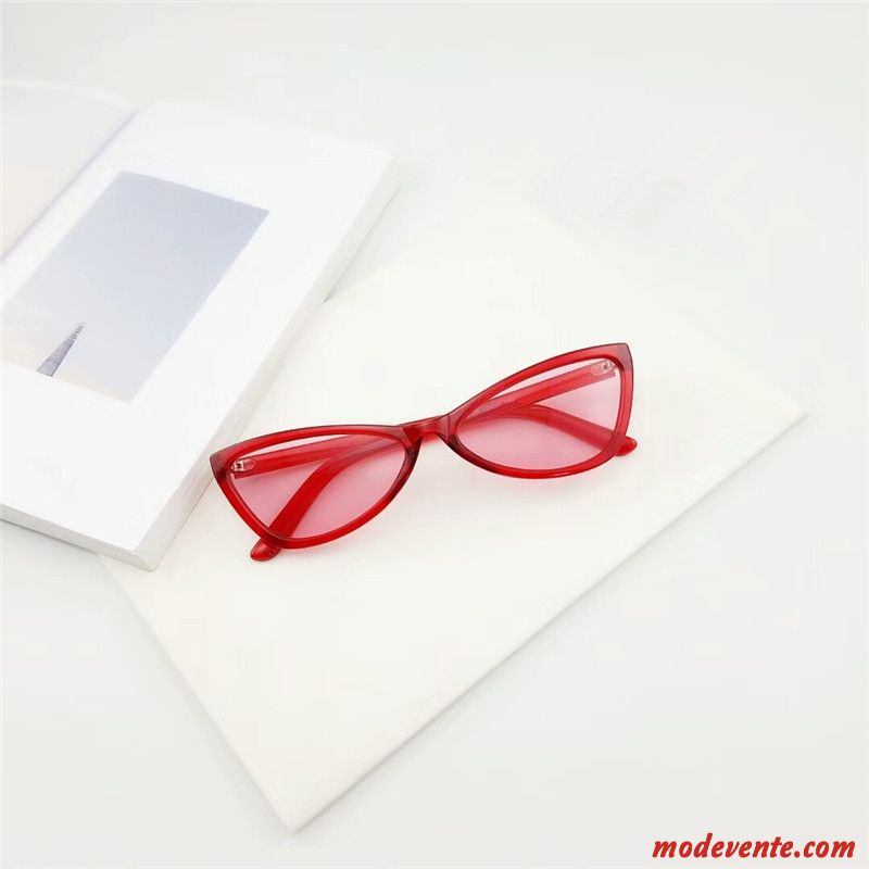 Lunettes De Soleil Homme Triangle Mode Réseau Petit Personnalité Femme Noir Rouge