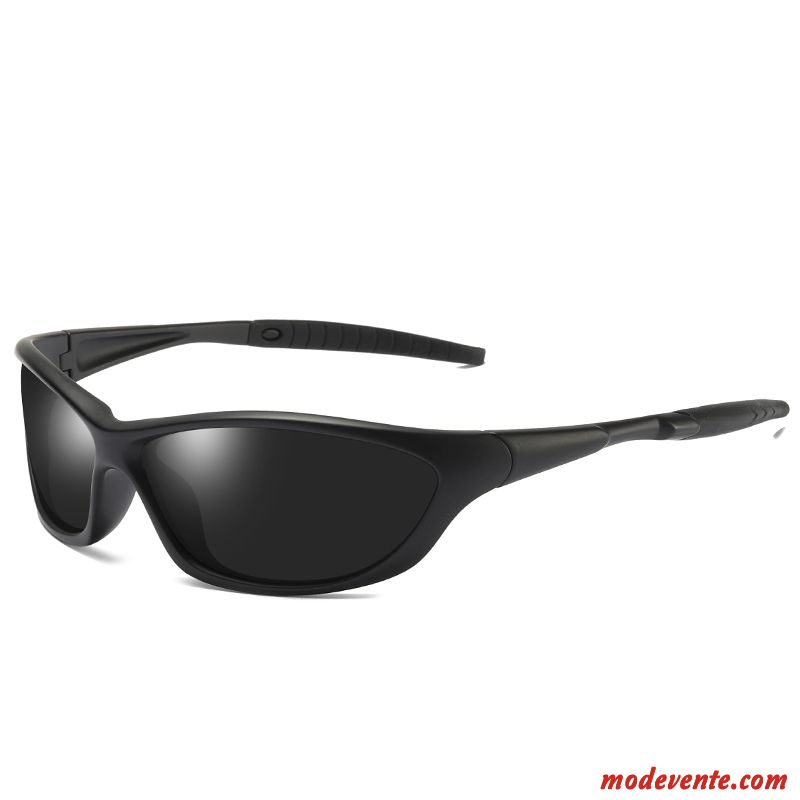 Lunettes De Soleil Homme Visage Rond Sport Conduire Mode Carré Gros Noir Gris