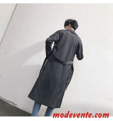 Manteau Homme Parka Kaki Longue Tendance Laçage L'automne