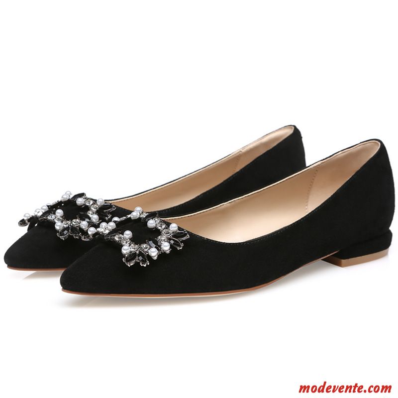 Mocassins Femme Derbies Cuir Véritable Pointe Pointue Plates Tous Les Assortis Printemps Bleu Noir Clair