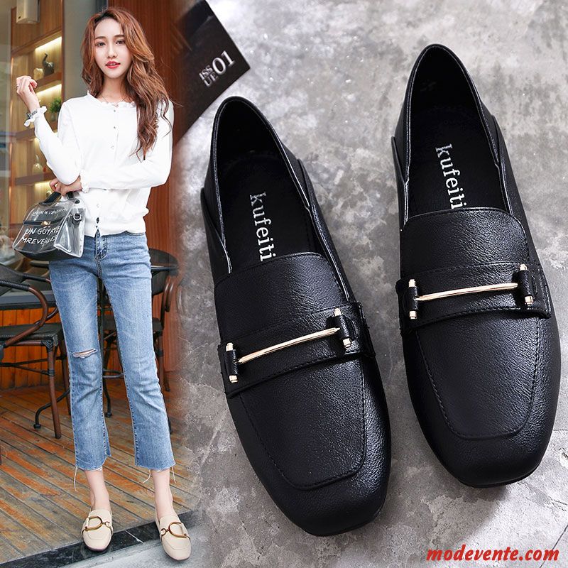 Mocassins Femme Plates Derbies Été Slip-on Printemps Tendance