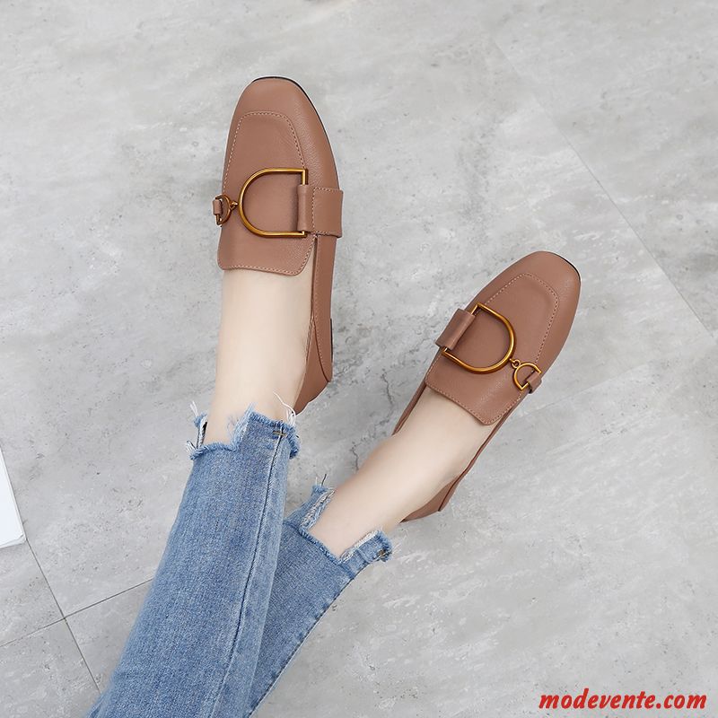 Mocassins Femme Plates Derbies Été Slip-on Printemps Tendance