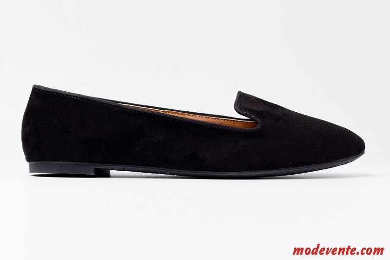 Mocassins Femme Tendance Étudiant L'automne Plates Slip-on Tous Les Assortis Noir