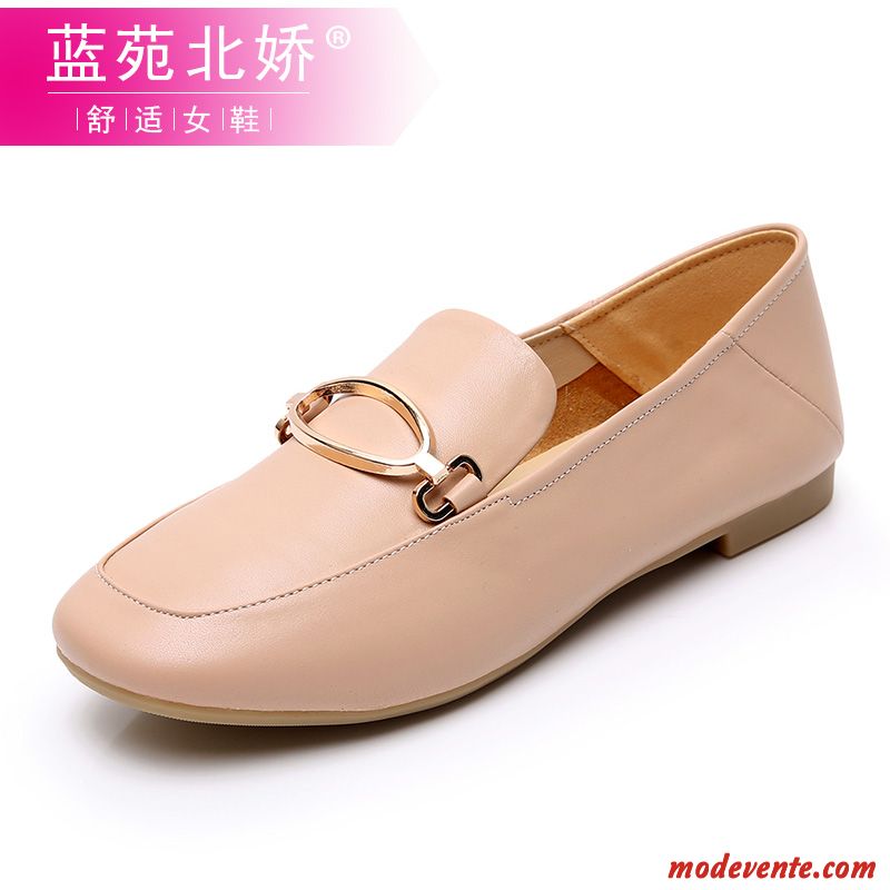 Mocassins Femme Tous Les Assortis Semelle Doux Cuir Véritable Décontractée Slip-on Grande Taille