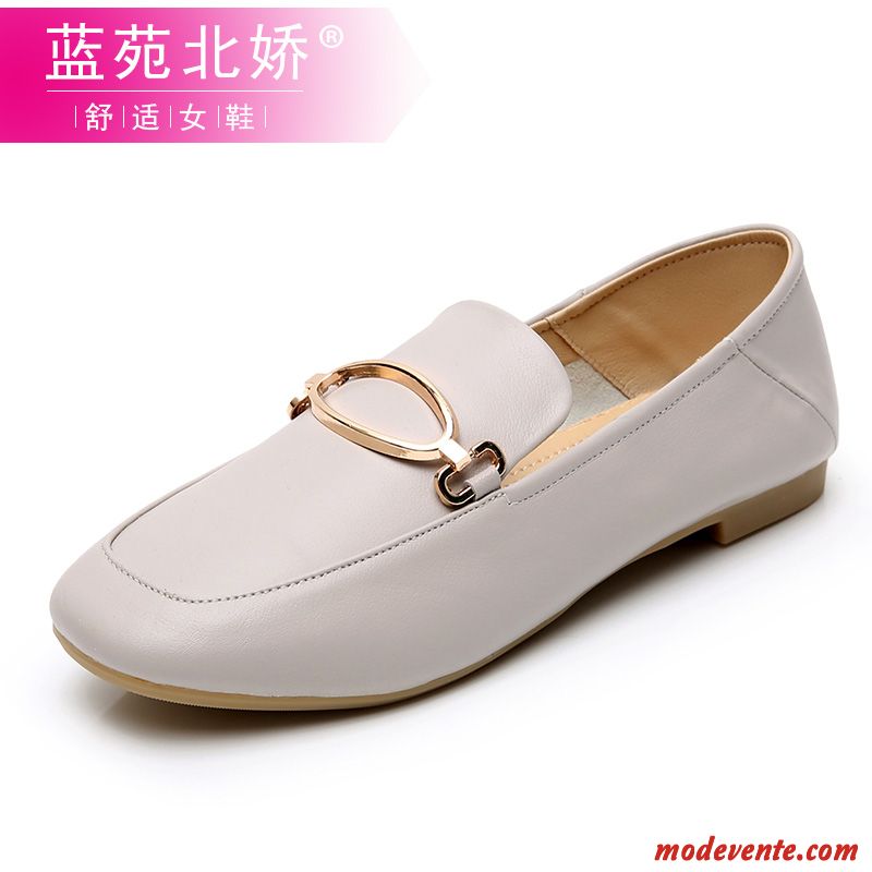 Mocassins Femme Tous Les Assortis Semelle Doux Cuir Véritable Décontractée Slip-on Grande Taille