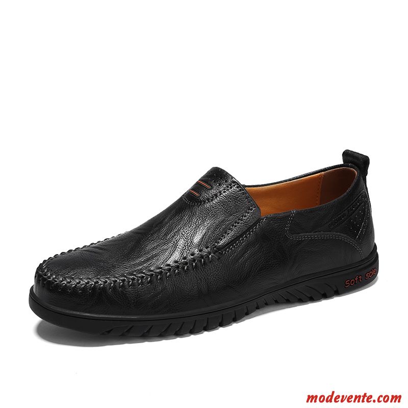 Mocassins Homme Costume Formel Décontractée Entreprise Angleterre Chaussures En Cuir Été Noir