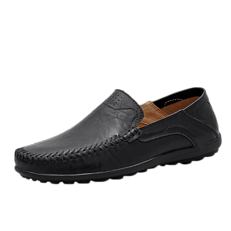 Mocassins Homme Cuir Véritable Chaussures En Cuir Décontractée Conduire Angleterre Été Jaune Brun