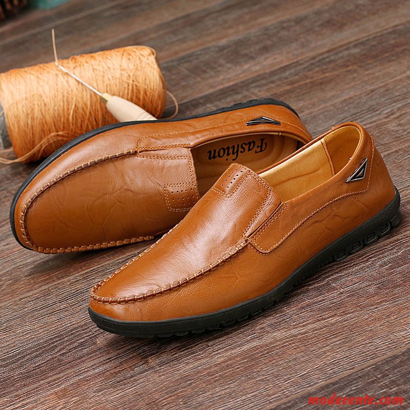 Mocassins Homme Tous Les Assortis Angleterre Décontractée Cuir Véritable Chaussures En Cuir Chaussures De Conduite Bleu Marin