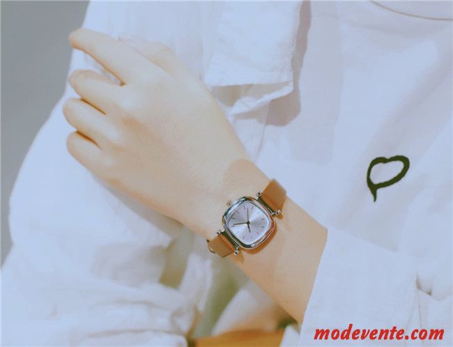 Montre Femme All-match Loisir Tendance Simple Frais Montre À Bracelet Vert