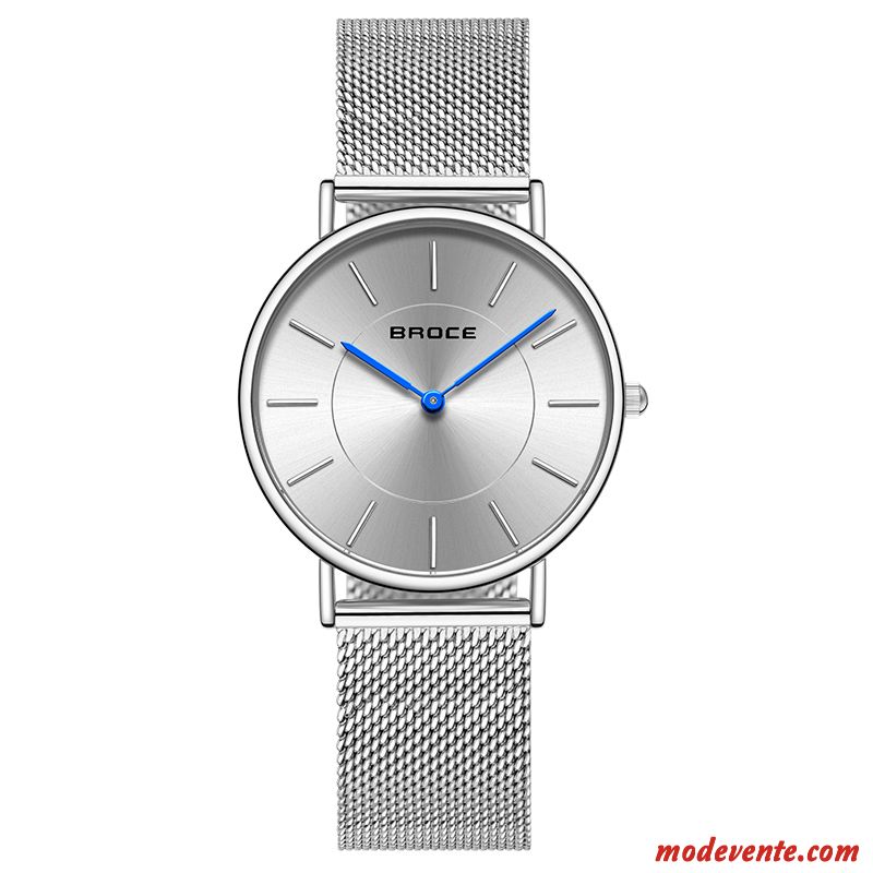 Montre Femme Atmosphère Simple Mode Montre À Bracelet Très Mince Étanche Or