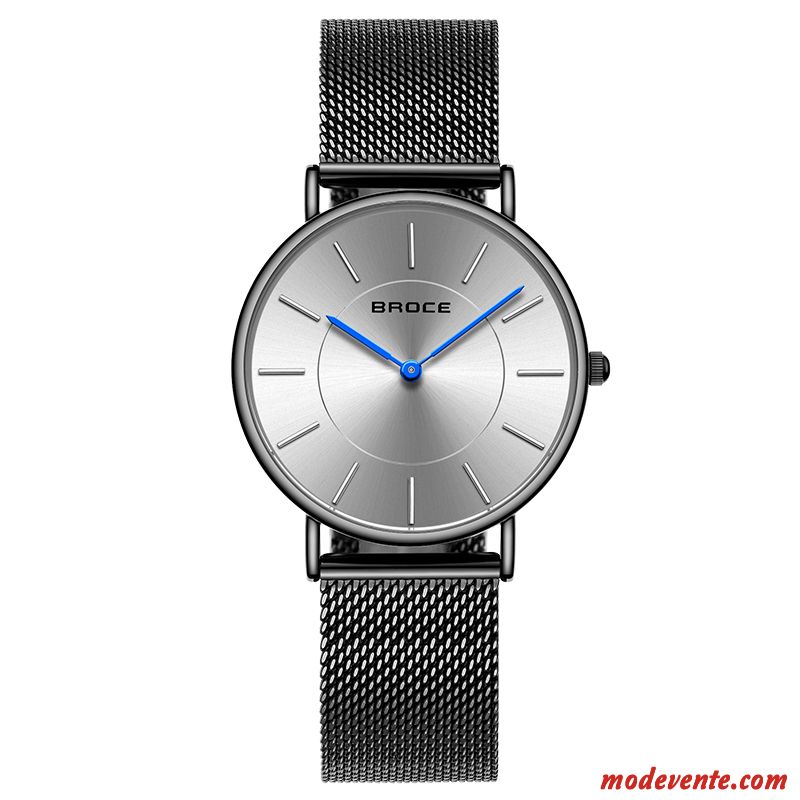 Montre Femme Atmosphère Simple Mode Montre À Bracelet Très Mince Étanche Or